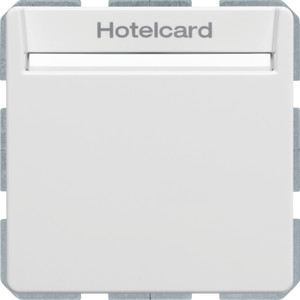 Berker - Hager Q.x Łącznik przekaźnikowy na kartę hotelową, biały, aksamit 16406099