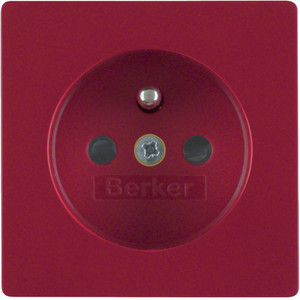 Berker - Hager Q.x Płytka czołowa z przysł. st. do gn. z uz., do obw. spec., czerwony, aks 3965766012