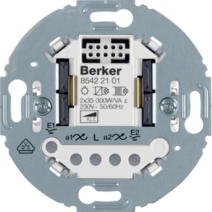 Berker R.classic/Serie 1930/Glas KNX RF Uniwersalny ściemniacz przyciskowy 2-krotny 85422101