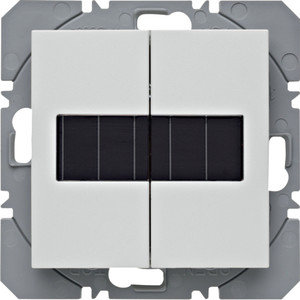 Berker - Hager S.1/B.3/B.7 KNX RF przycisk 2-kr płaski z baterią słoneczną, biały 85656188