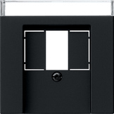Gira Osłona dla TAE i USB z polem opisowym System 55 czarny m - 0876005