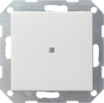 Gira Przycisk styku przełącznikowy prosty z okienkiem kontrolnym System 55 czysta biel m - 012027