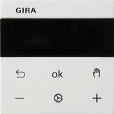 Gira Regulator temp. pom. z wyświetlaczem Display BT System 3000 System 55 biały - 539403