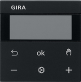 Gira Regulator temperatury pomieszczenia z wyświetlaczem Display System 3000 System 55 czarny matowy - 5393005