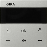 Gira Regulator temperatury pomieszczenia z wyświetlaczem Display System 3000 System 55 stal szlachetna - 5393600