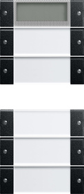 Gira Zestaw klawiszy pięciokrotny Plus (2+3) z opisami System 55 przezr./czarny m - 2145005