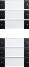 Gira Zestaw klawiszy sześciokrotny (3+3) z opisami System 55 przezr./czarny m - 2136005