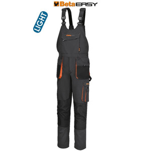 Beta Spodnie robocze na szelkach EASY szare (Seria 7863G) Rozmiar XS 078630800