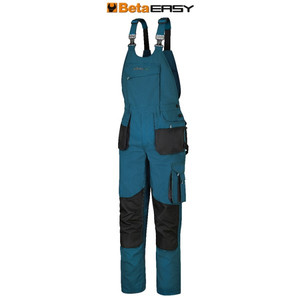 Beta Spodnie robocze z szelkami EASY niebieskozielone (Seria 7903P) Rozmiar M 079030602