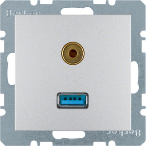 Berker - Hager Gniazdo USB / 3,5 mm Audio 3315391404