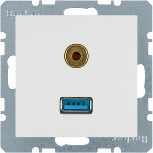 Berker - Hager Gniazdo USB / 3,5 mm Audio 3315391909