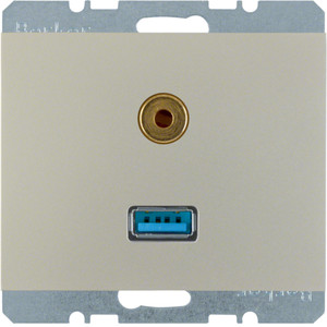 Berker - Hager Gniazdo USB / 3,5 mm Audio 3315397004