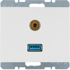 Berker - Hager Gniazdo USB / 3,5 mm Audio 3315397009