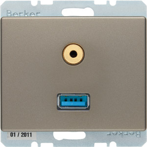 Berker - Hager Gniazdo USB / 3,5 mm Audio