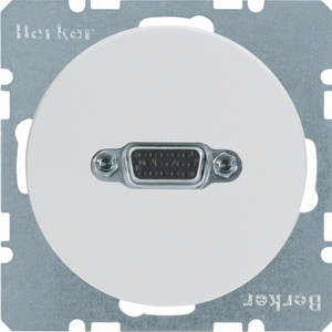 Berker - Hager Gniazdo VGA  R.1/R.3 biały, połysk 3315402089