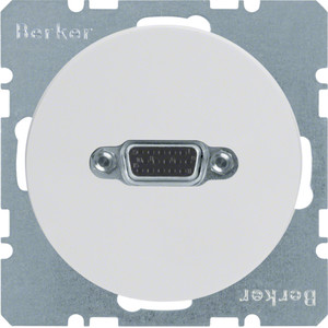 Berker - Hager Gniazdo VGA z zaciskami śrubowymi  R.1/R.3 biały, połysk 3315412089