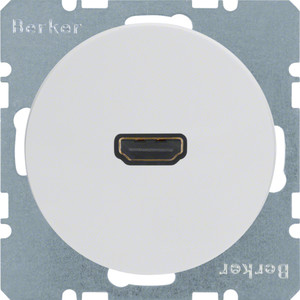 Berker - Hager Gniazdo HDMI  R.1/R.3 biały, połysk 3315422089