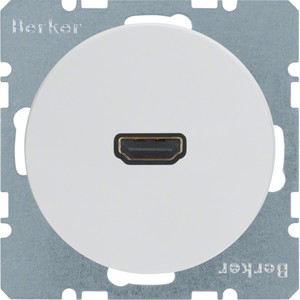 Berker - Hager Gniazdo HDMI z przyłączem 90° R.1/R.3 biały, połysk 3315432089