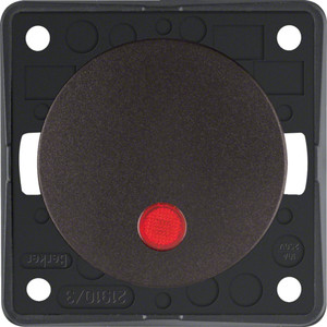 Berker - Hager Łącznik Klawiszowy przyciskowy podświetlany z czerwoną soczewką 0937722501