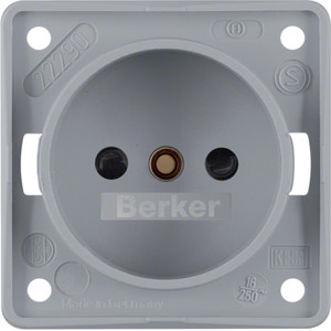 Berker - Hager Gniazdo bez uziemienia z podwyższona ochroną styków 0961942506