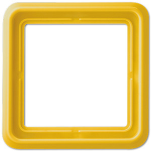 Jung Ramka 1-krotna do WG 600 ze szklaną płytką - Żółta (Termoplastik) - CD581GLGE