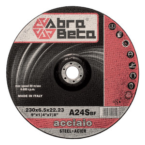 Abra Tarcza A24S do szlifowania stali z obniżonym środkiem 115 x 6,5 x 22,23 mm - 000072115 (50 szt.)