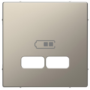 Merten Płytka centralna gniazda ładowarki USB - Nikiel - MTN4367-6050