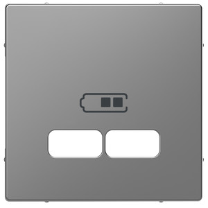 Merten Płytka centralna gniazda ładowarki USB - Stal nierdzewna - MTN4367-6036