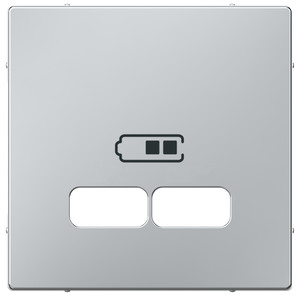 Merten Płytka centralna gniazda ładowarki USB System M - Aluminium - MTN4367-0460