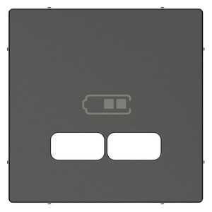Merten Płytka centralna gniazda ładowarki USB System M - Antracyt - MTN4367-0414