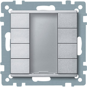 Merten Przycisk KNX natynkowy 4-krotny plus System M - Aluminium - MTN627860