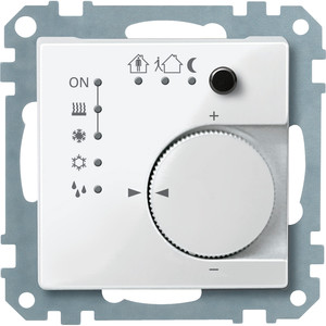 Merten Wielofunkcyjny regulator temperatury KNX podtynkowy z przyciskiem 4-krotnym System M - Biały Połysk - MTN616719