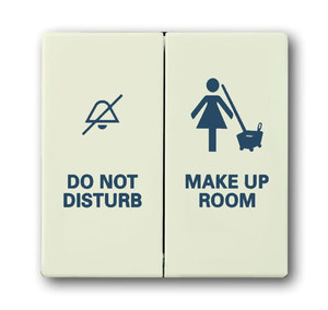 ABB Klawisz z nadrukiem ‘’Do not disturb’’ i ‘’Make up room’’ - Future - Kość słoniowa - 1785/11-82