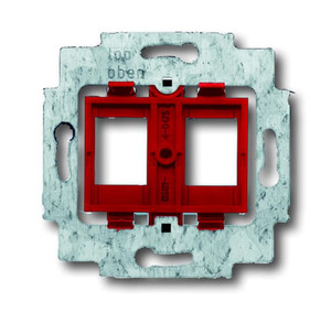 ABB Pierścień nośny z cokołem do 2 złączy modular jack - Czerwony - 1812-500