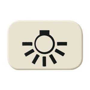 ABB Symbol przełącznika wciskanego ''Światło'' - Busch-Duro - Kość słoniowa - 2525 LI