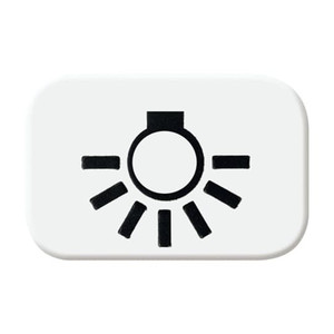 ABB Symbol przełącznika wciskanego ''Światło'' - Reflex - Biały alpejski - 2525 LI-214