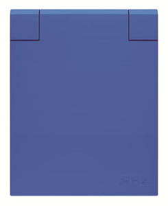 ABB Gniazdo wtyczkowe SCHUKO natynkowe IP54 z klapką - Niebieskie - 3288 AZ