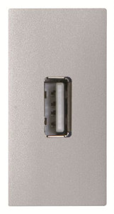 ABB Gniazdo USB 1-modułowe - Zenit - Srebrny - N2155.8 PL