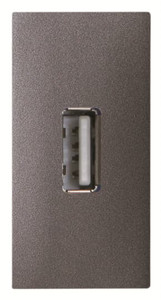 ABB Gniazdo żeńskie USB 1-modułowe - Zenit - Antracyt - N2155.9 AN