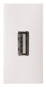 ABB Gniazdo żeńskie USB 1-modułowe - Zenit - Biały - N2155.9 BL