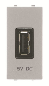 ABB Gniazdo ładowania USB - Zenit - Srebrny - N2185 PL