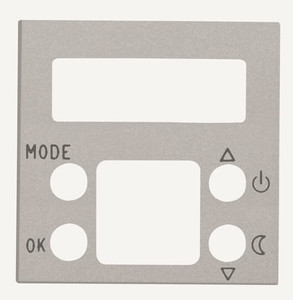 ABB Pokrywa do cyfrowego termostatu pokojowego 8140.5 - Zenit - Srebrny - N2240.5 PL