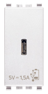 Vimar Eikon Moduł zasilający USB 5V 1,5A typu C 1M - Biały - 20292.C.B