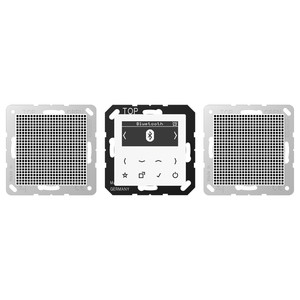 Jung Serie A Zestaw Stereo Radio cyfrowe DAB+ Bluetooth - Biały - DABA2BTWW