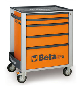 Beta Wózek narzędziowy C24S z 5 szufladami pomarańczowy - 024002051