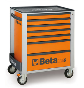 Beta Wózek narzędziowy C24S z 7 szufladami pomarańczowy - 024002071