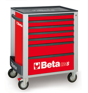 Beta Wózek narzędziowy C24S z 7 szufladami czerwony - 024002073