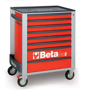 Beta Wózek narzędziowy C24S z 8 szufladami czerwony - 024002083