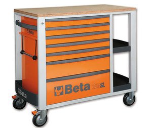 Beta Wózek narzędziowy C24SL z 7 szufladami pomarańczowy - 024002101
