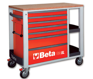 Beta Wózek narzędziowy C24SL z 7 szufladami czerwony - 024002103